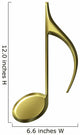Golden Eighth Note Wall Decal