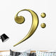 Golden Bass Clef Wall Decal