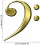 Golden Bass Clef Wall Decal