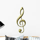 Golden Treble Clef Wall Decal