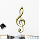 Golden Treble Clef Wall Decal