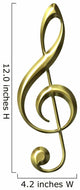 Golden Treble Clef Wall Decal