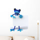 Blue CG Frog Holding Sign Wall Decal