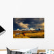 Sunset Mountain Landscape with Horses Wall Decal