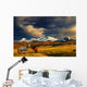 Sunset Mountain Landscape with Horses Wall Decal
