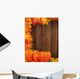 Autumn with Wood Texture Wall Decal