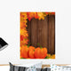 Autumn with Wood Texture Wall Decal