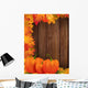 Autumn with Wood Texture Wall Decal
