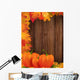 Autumn with Wood Texture Wall Decal