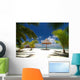 Tropical Beach Resort with Wall Decal