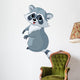 Cute Cartoon Raccoon Wall Decal