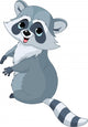 Cute Cartoon Raccoon Wall Decal