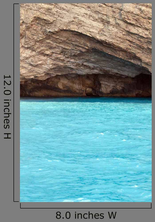Turquoise Sea and Rocks Wall Decal