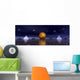 Abstract CG Rendered Water and Planet Landscape Wall Decal