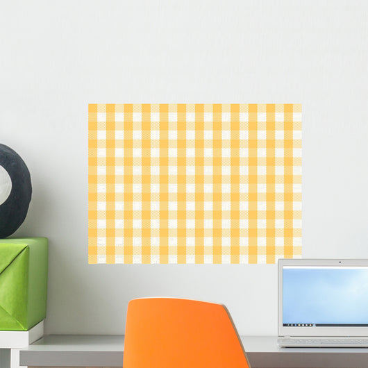 Checkered Yellow Seamless Wall Decal