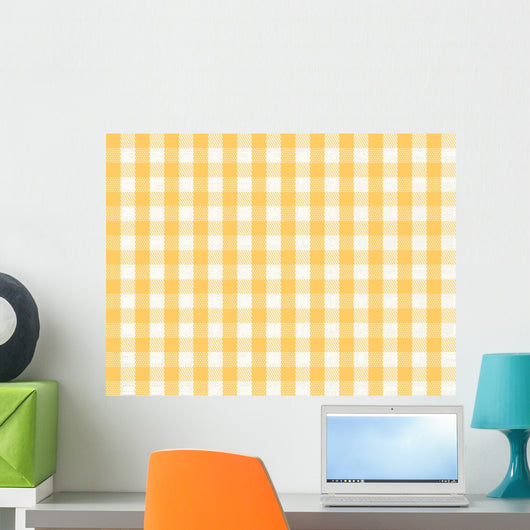 Checkered Yellow Seamless Wall Decal