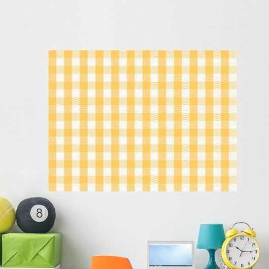 Checkered Yellow Seamless Wall Decal