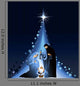 Christmas Nativity Scene with Wall Decal