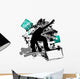 Snowboarding Grunge Template Vector Wall Decal