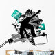 Snowboarding Grunge Template Vector Wall Decal