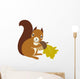 Squirrel with Acorn and Wall Decal