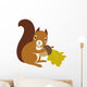 Squirrel with Acorn and Wall Decal