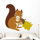 Squirrel with Acorn and Wall Decal