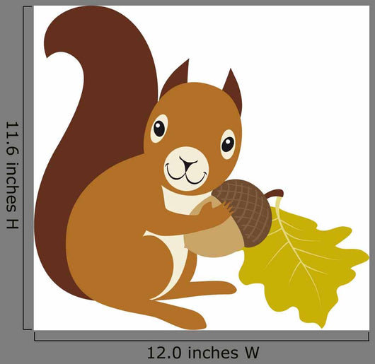 Squirrel with Acorn and Wall Decal