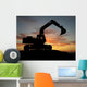 Heavy Excavator over Orange Wall Decal