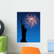July 4th Fireworks Statue Wall Decal
