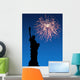 July 4th Fireworks Statue Wall Decal