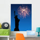 July 4th Fireworks Statue Wall Decal