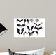 Bat Wings Silhouette Wall Decal Sticker Set Wall Decal