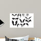 Bat Wings Silhouette Wall Decal Sticker Set Wall Decal