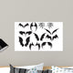 Bat Wings Silhouette Wall Decal Sticker Set Wall Decal