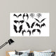 Bat Wings Silhouette Wall Decal Sticker Set Wall Decal
