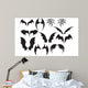 Bat Wings Silhouette Wall Decal Sticker Set Wall Decal