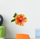 Orange and Red Hibiscus Wall Decal