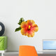 Orange and Red Hibiscus Wall Decal