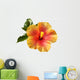 Orange and Red Hibiscus Wall Decal