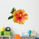 Orange and Red Hibiscus Wall Decal