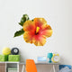 Orange and Red Hibiscus Wall Decal