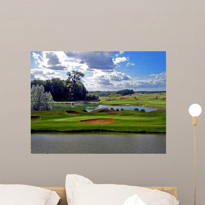 Golf Landscape Stade French Wall Decal shown on a wall