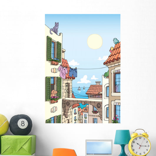 Old City near Sea Wall Decal