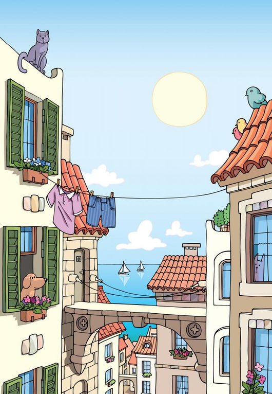 Old City near Sea Wall Decal