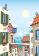 Old City near Sea Wall Decal