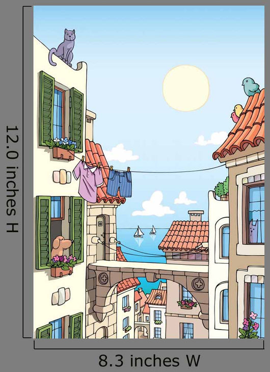Old City near Sea Wall Decal