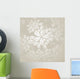 Seamless Silver Leaves Wallpaper Wall Decal