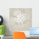 Seamless Silver Leaves Wallpaper Wall Decal