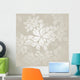 Seamless Silver Leaves Wallpaper Wall Decal